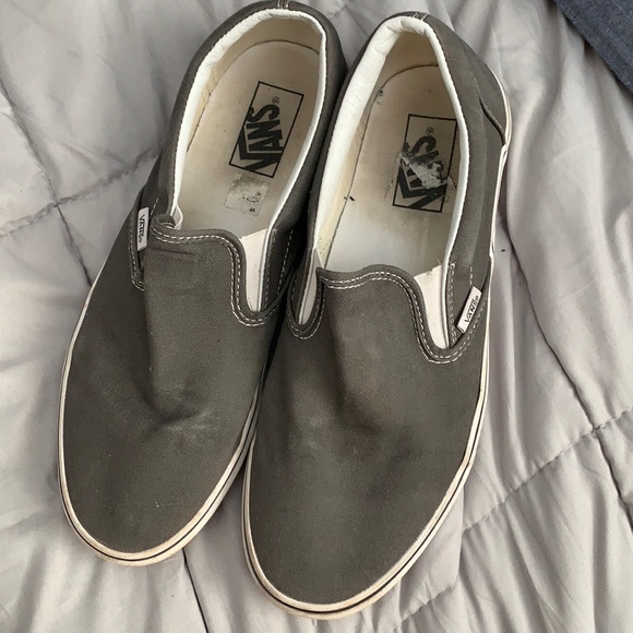 Vans Other - Vans grey slip ons